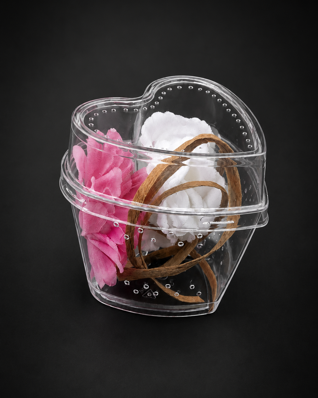 Heart-Shaped Jumping Spider Enclosure for Slings & Juveniles | Complete Decorative Habitat