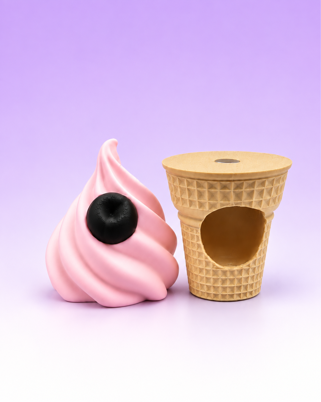 Magnetic Ice Cream Hide for Jumping Spiders