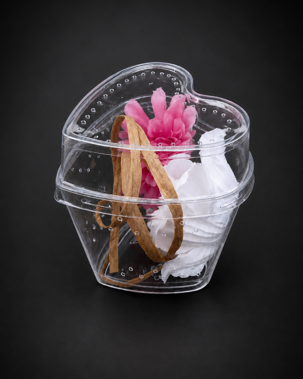 Heart-Shaped Jumping Spider Enclosure for Slings & Juveniles | Complete Decorative Habitat