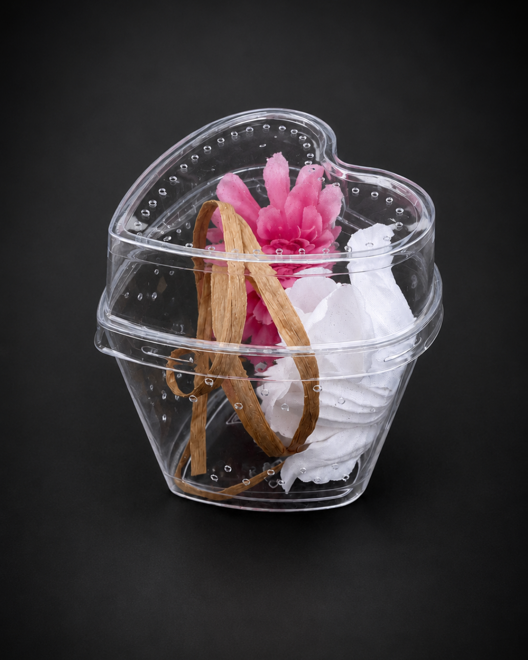 Heart-Shaped Jumping Spider Enclosure for Slings & Juveniles | Complete Decorative Habitat