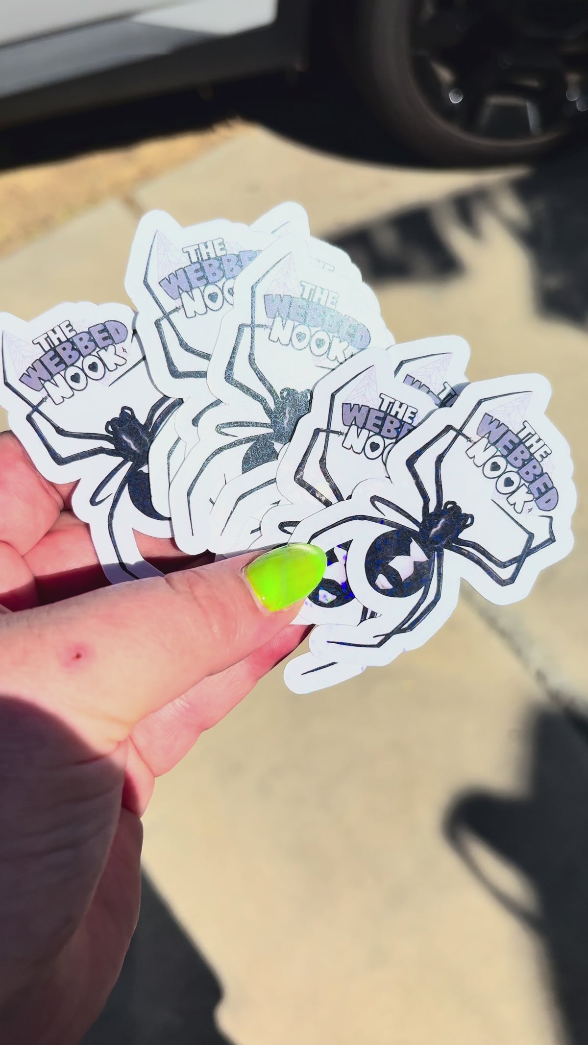 The Webbed Nook™ Black Widow Sticker