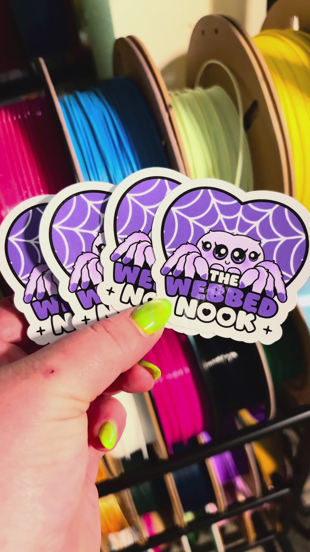 The Webbed Nook™ Logo Sticker