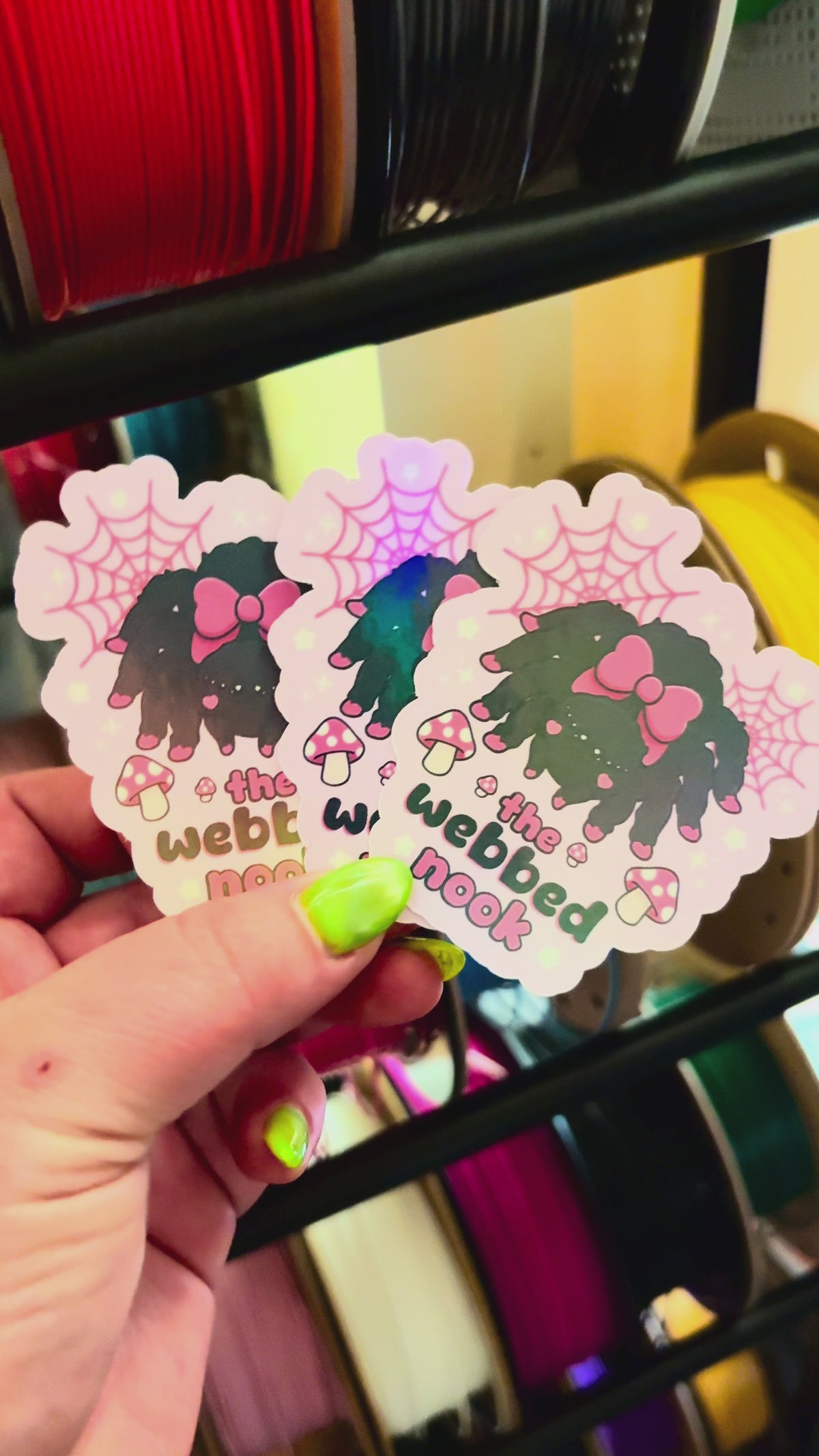 The Webbed Nook™ Avicularia Avicularia Kawaii Sticker